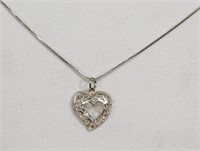 Sterling silver heart w/ 18" chain