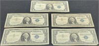 6 - 1957 $1 Silver Certificate Notes