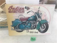 metal indian motorcycle sign