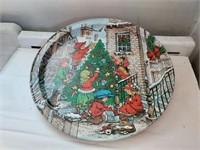 Vintage Christmas Tin Tray Potpourri Press 1989