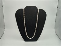 New Heavy Sterling 925 CZ Link Necklace