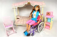 VTG Barbie Bedroom Set & Wheelchair Barbie