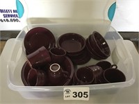 PLUM COLORED DISHES