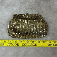 Vintage Gold Beaded Sequins Evening Bag