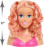 Barbie Small Styling Head, Light Pink Hair, 17pc