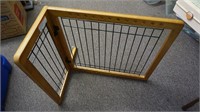 Double Panel Wooden Collaspible Gate