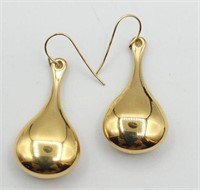 14k Yellow Gold Milor Italy Pierced Earrings 3.9g