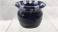 Small Pottery Vase, Colbalt Blue, Signed.