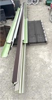 Variety of links of gutters/steel siding