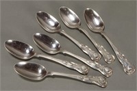 Set of Six Scottish Victorian Sterling Silver