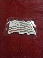 One troy ounce 999 silver American flag