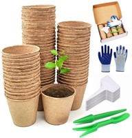 KLOX 3” Peat Pots-100pk Plant Starter Pot Set