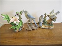 3 Misc Bird Figurines