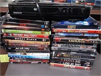 30 DVDs & DVD player