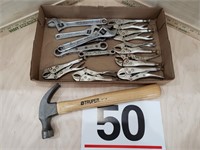 wrenches, tools, hammer