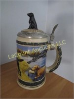 Busweiser black lab beer stein w box LE first in