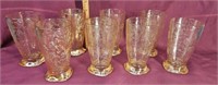 8- Floragold Louisa tumblers