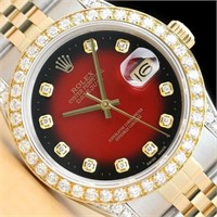 Rolex Men Datejust Diamond Watch