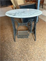 Marble top, sewing stand