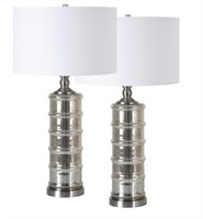 2 Lamps Mercury Glass Cylinder