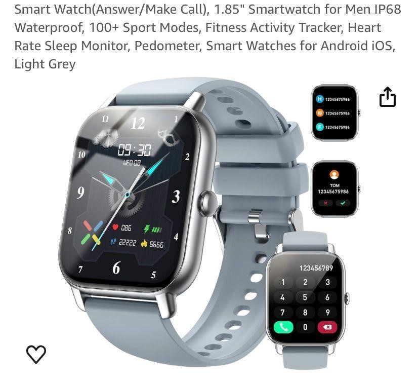Smart Watch(Answer/Make Call), 1.85"