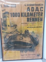 Old ADAC 1000 KILOMETER RENNEN POSTER