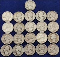 21 Washington Silver Quarters