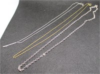(3) Misc Sterling Silver Chains
