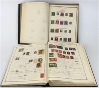 Vintage Postage Stamp Albums with Stamps