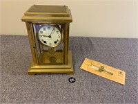 20th C Seth Thomas Crystal Regulator Desk Clock