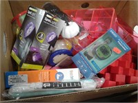 Makeup boxes, pedometer,misc lights