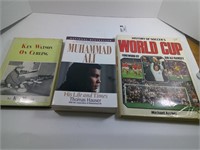 BOXING, CURLING AND SOCER BOOKS