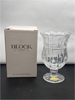 Block crystal vase hand crafted