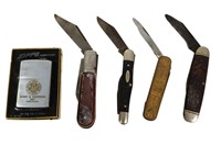 ZIPPO LIGHTER & BARLOW, CASE & MORE POCKET KNIVES!