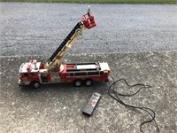 Vintage Remote Control Bright Fire Truck 26"L