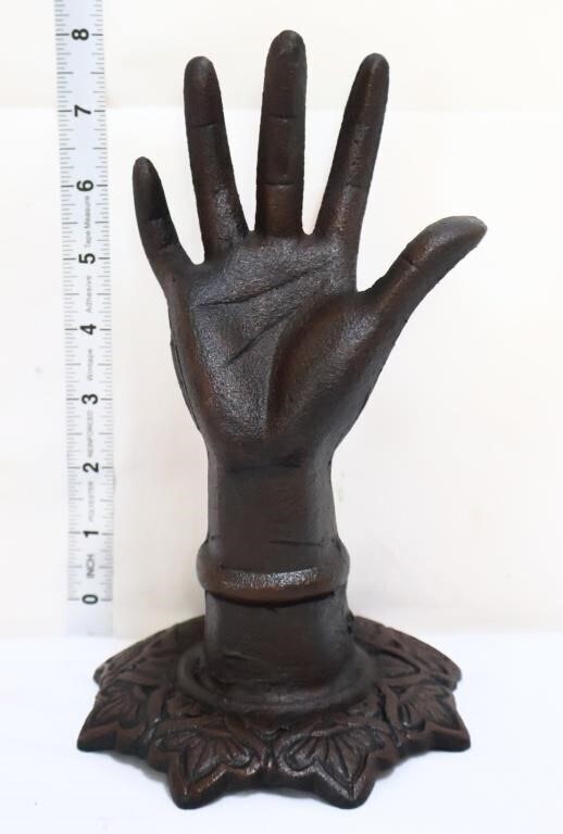 Cast iron jewelry hand