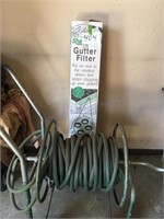 Hose reel and 15 gutter filters