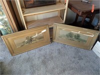 Lot (2) Country Prints w/ Frames