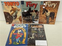 5 Vintage Dell/Gold Key Comics 1956-1965