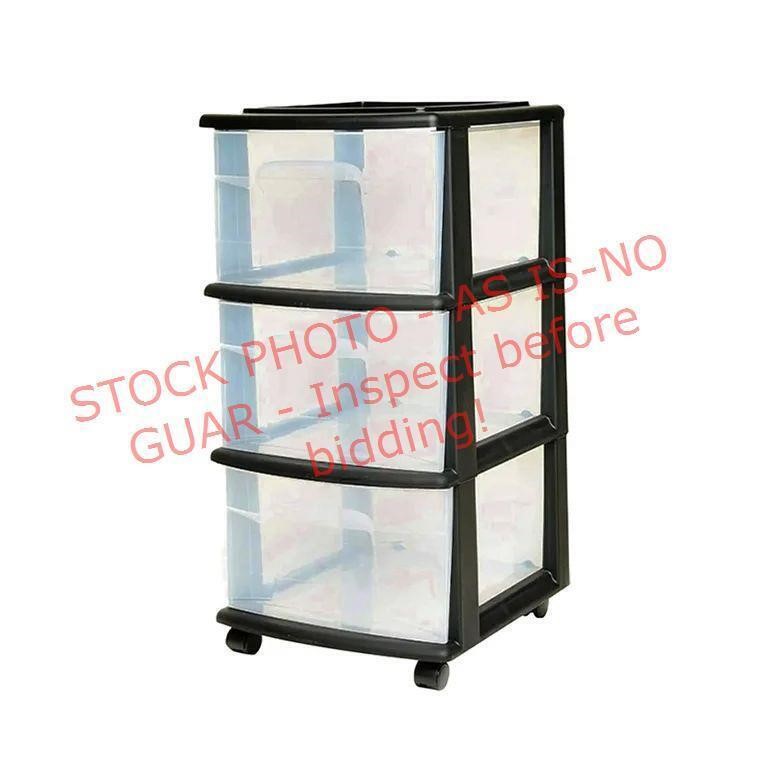 Homz Plastic 3 Clear Drawer tower