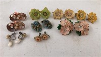 Vintage Shell Jewelry Pins and Earrings