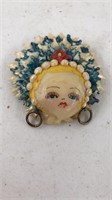 Vintage Shell Jewelry Brooch