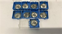 (9) Sterling checked 1976 Fontainebleau charms