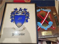 Box of Military Plaques and Misc.