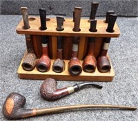 (11) Tobacco Pipes & Stand