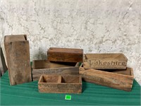 Vtg Wood Cheese Boxes