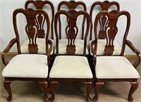 NICE QUALITY SET OF 6 DINNING CHAIRS W PADDED