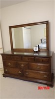 Queen Bed and Dresser with Mirror