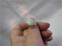 Ornate 925 Sterling Silver Ring Signed Kameleon