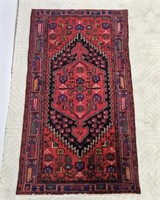HAND MADE IN IRAN WOOL RUG  - 82" X 46"